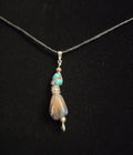 Turquoise & Botswana Agate Pendant Necklace