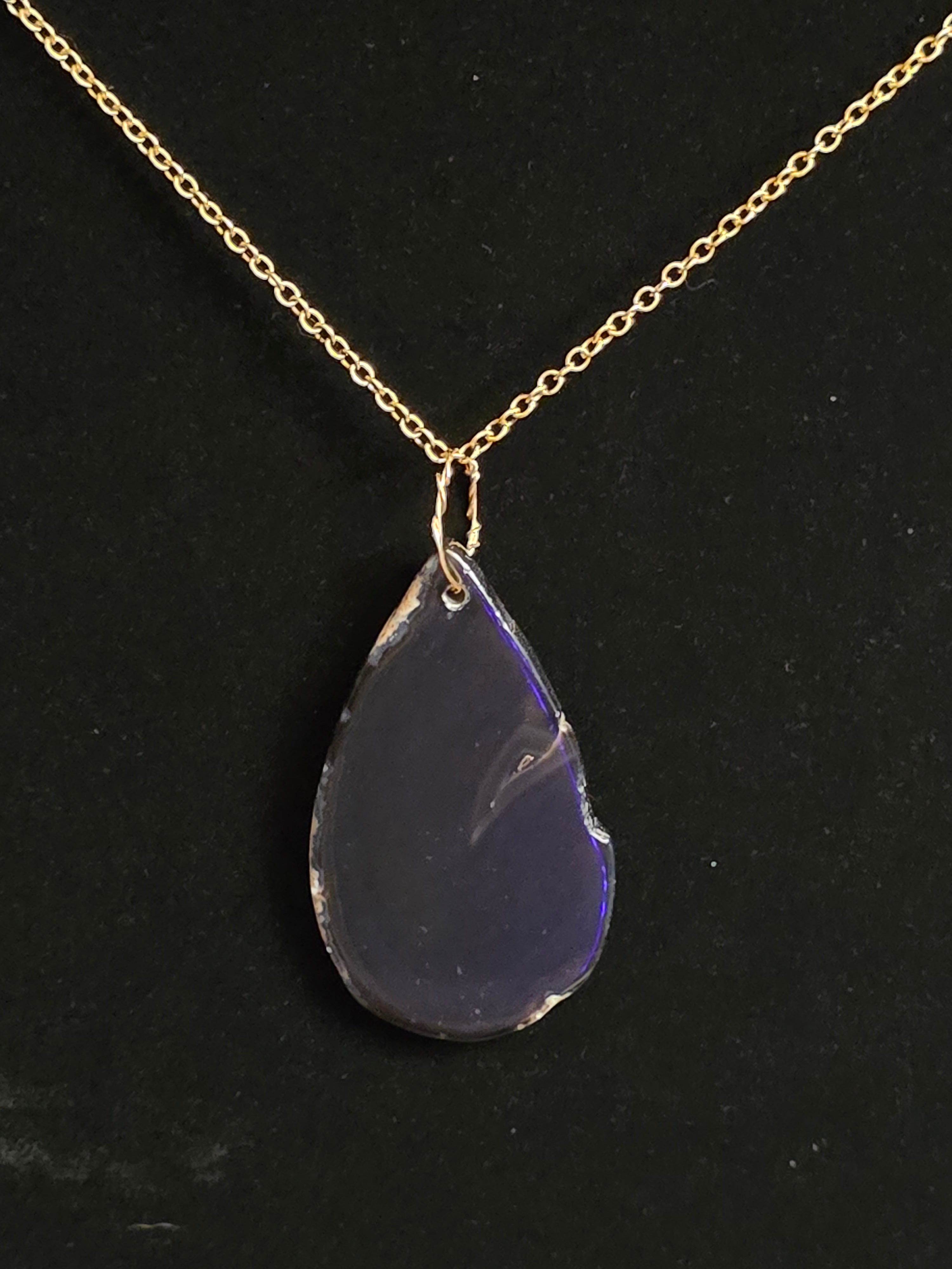 Obsidian Slice Necklace