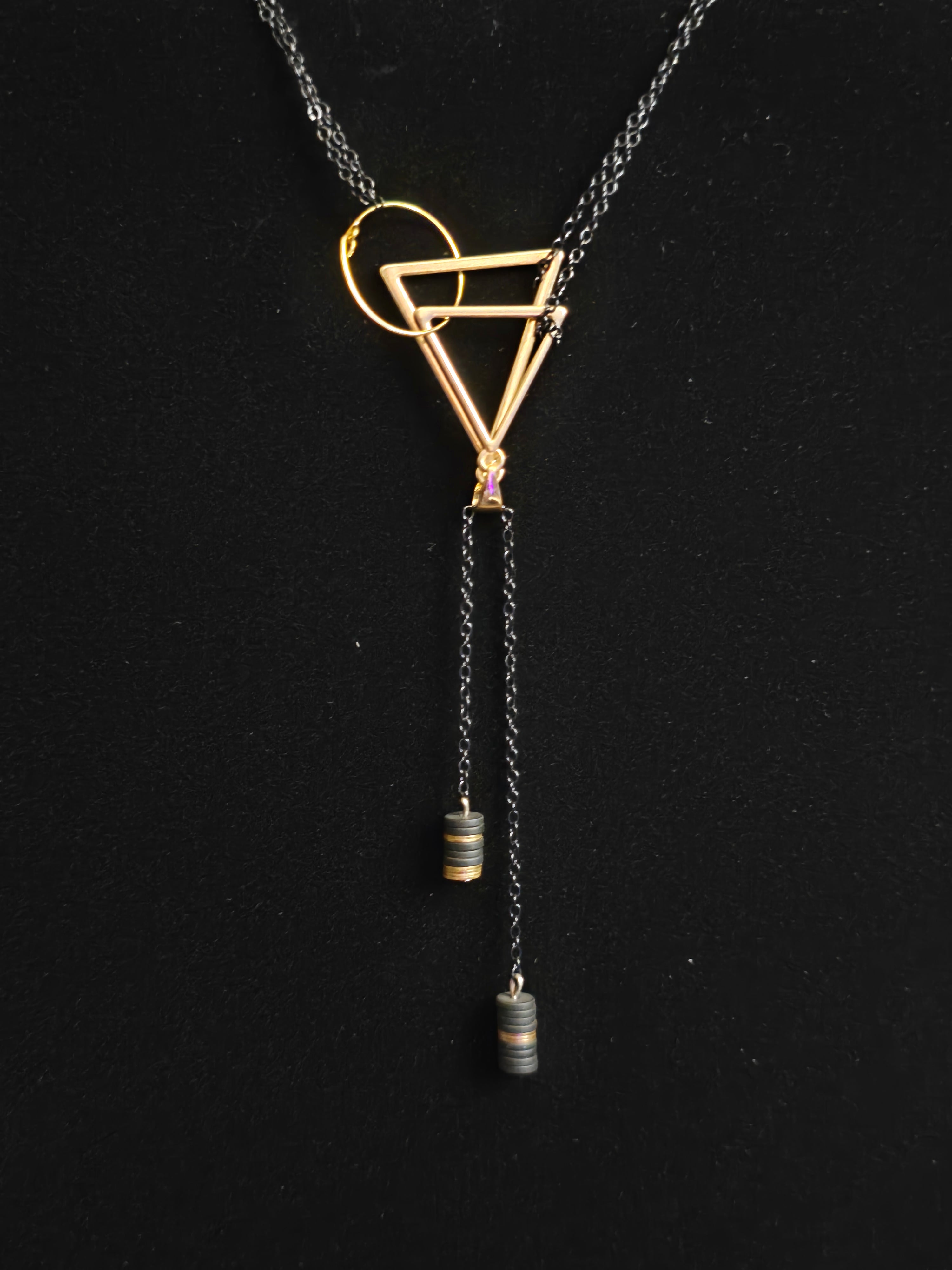 Bolo style Triangle Necklace